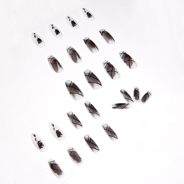 12 Sizes-24 Pcs Press On Nails JP1134