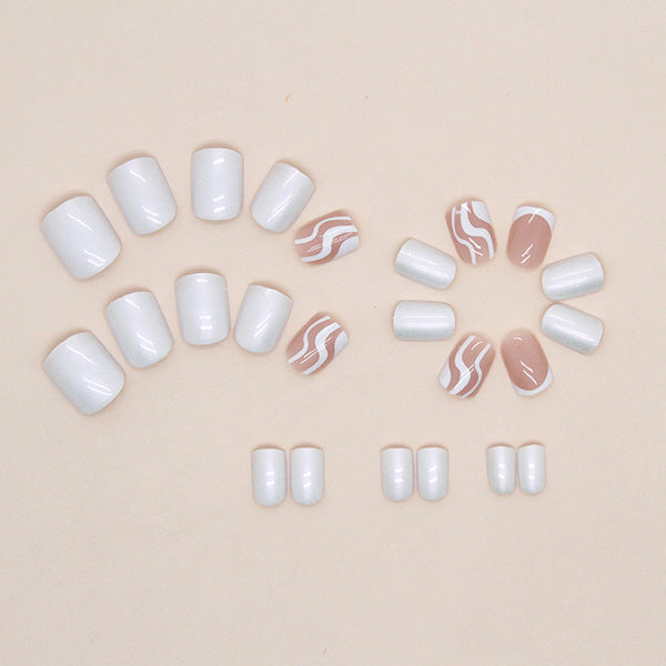 12 Sizes-24 Pcs Press On Nails W1019