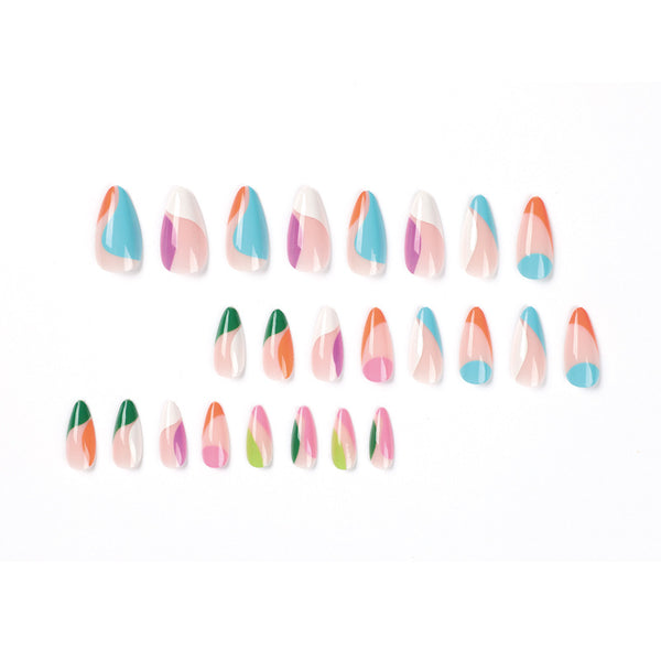 12 Sizes-24 Pcs Press On Nails JP1984