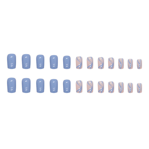 12 Sizes-24 Pcs Press On Nails W1062