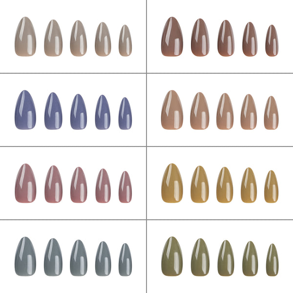 12 Sizes-24 Pcs Press On Nails JP2997