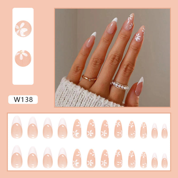12 Sizes-24 Pcs Press On Nails W138