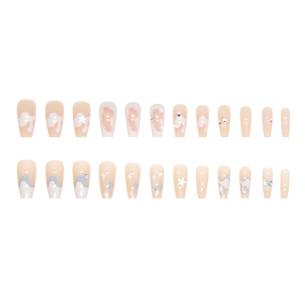 12 Sizes-24 Pcs Press On Nails Z522