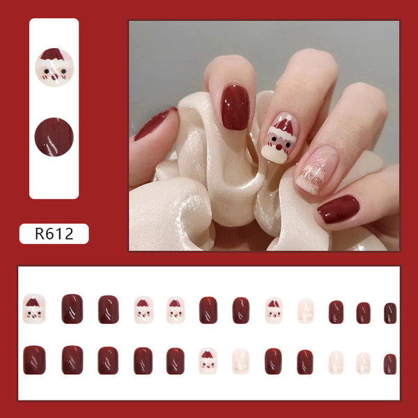 12 Sizes-24 Pcs Press On Nails R601