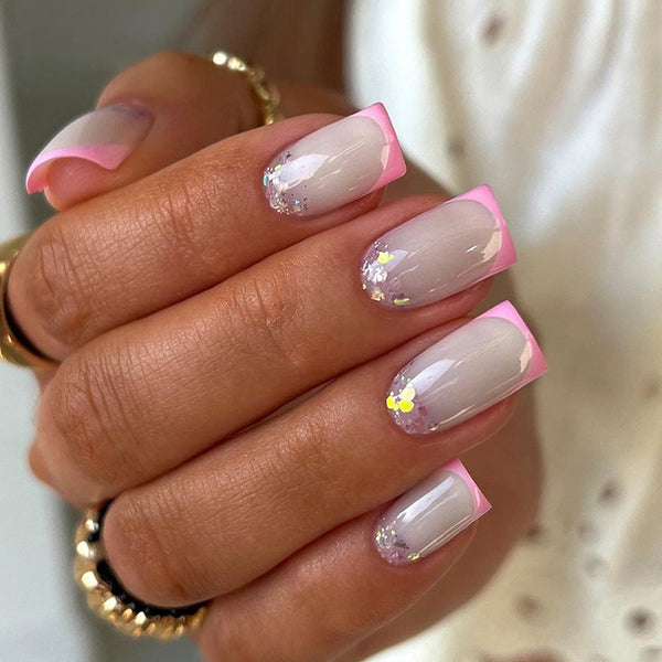 12 Sizes-24 Pcs Press On Nails W1390