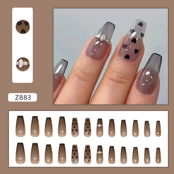 12 Sizes-24 Pcs Press On Nails Z883
