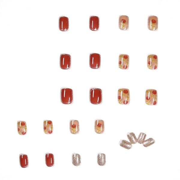 12 Sizes-24 Pcs Press On Nails JP1215