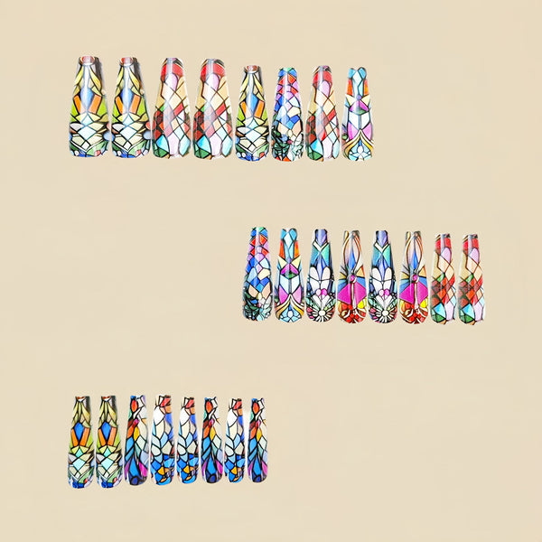 12 Sizes-24 Pcs Press On Nails Y722