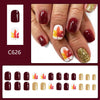 12 Sizes-24 Pcs Press On Nails C626