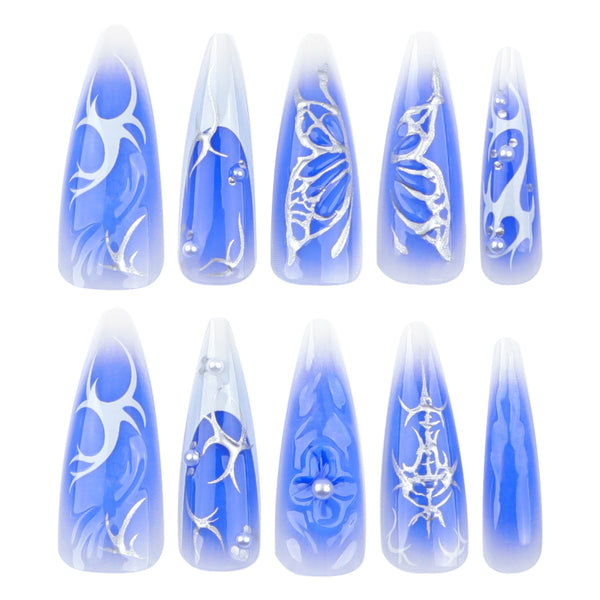 12 Sizes-24 Pcs Press On Nails JP3511