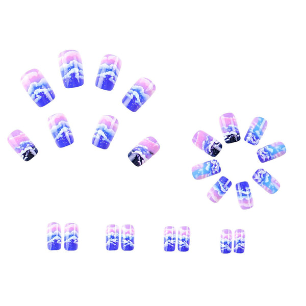 12 Sizes-24 Pcs Press On Nails Y433-1