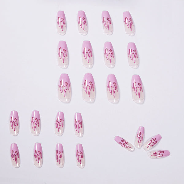 12 Sizes-24 Pcs Press On Nails JP1008
