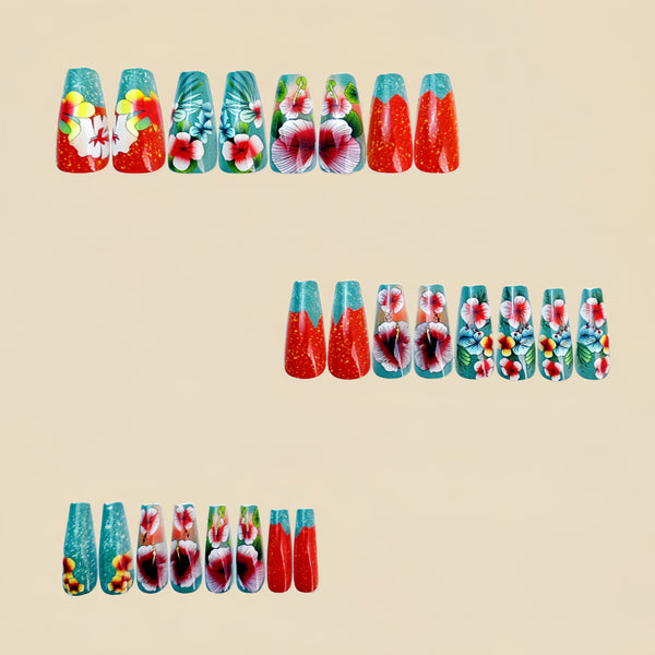 12 Sizes-24 Pcs Press On Nails Y657