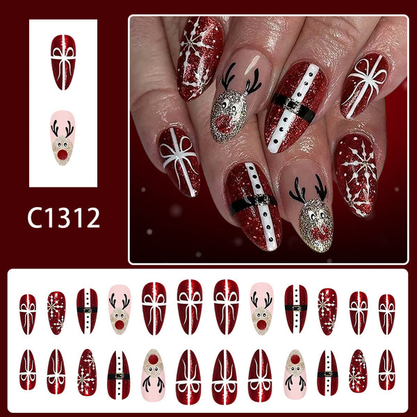 12 Sizes-24 Pcs Press On Nails C1312