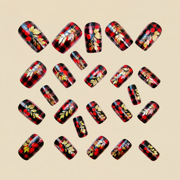 12 Sizes-24 Pcs Press On Nails Y1503