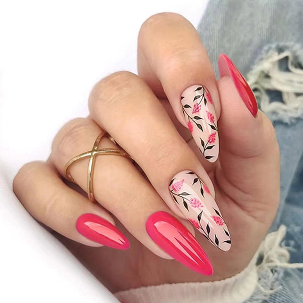 12 Sizes-24 Pcs Press On Nails W447