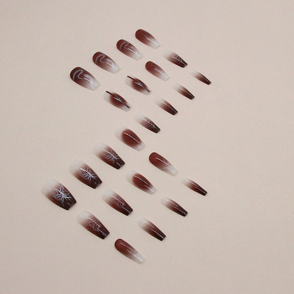 12 Sizes-24 Pcs Press On Nails R791