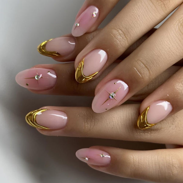 12 Sizes-24 Pcs Press On Nails JP4092