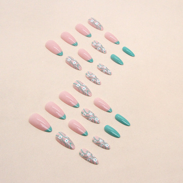 12 Sizes-24 Pcs Press On Nails W1095