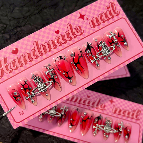 12 Sizes-24 Pcs Press On Nails SP171