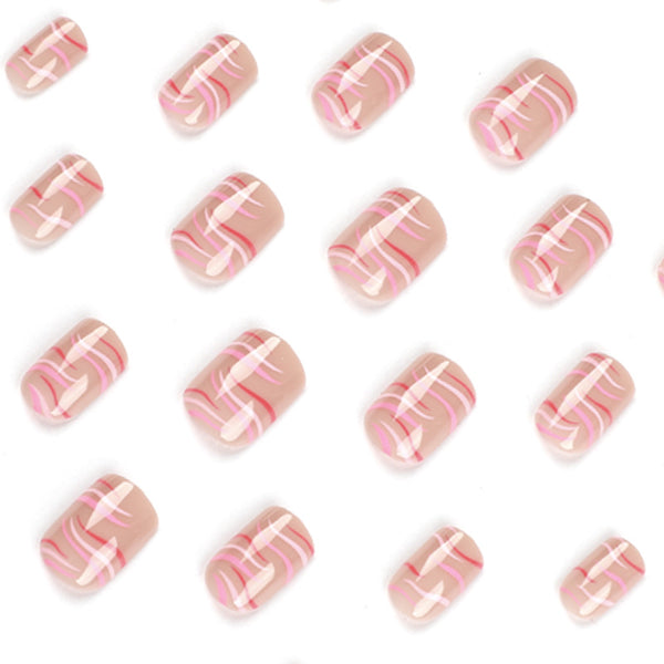 12 Sizes-24 Pcs Press On Nails JP1954