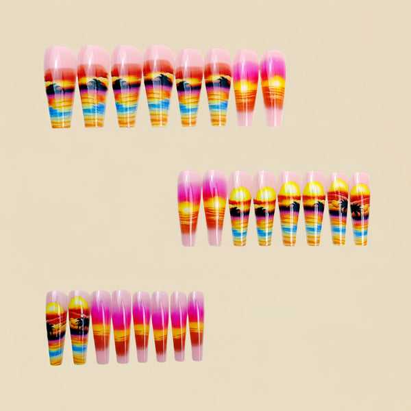 12 Sizes-24 Pcs Press On Nails Y894