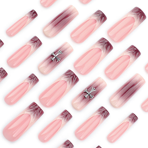 12 Sizes-24 Pcs Press On Nails JP3522