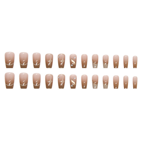 12 Sizes-24 Pcs Press On Nails Z598