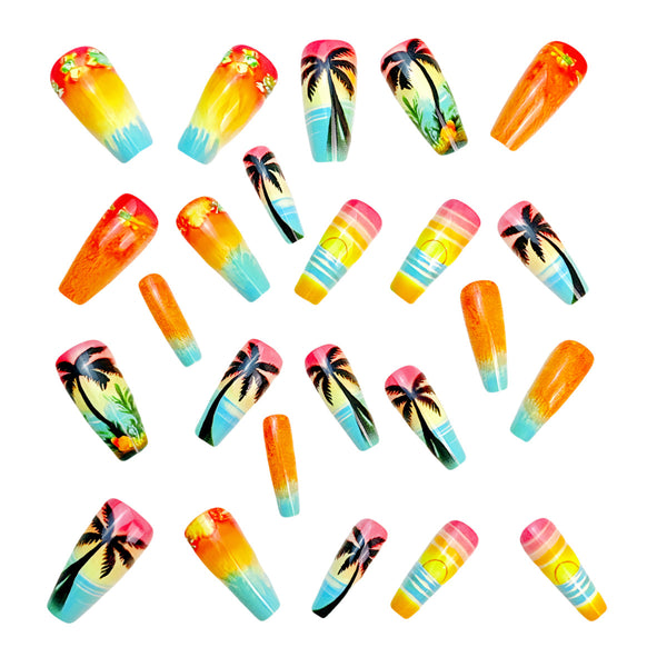 12 Sizes-24 Pcs Press On Nails Y920
