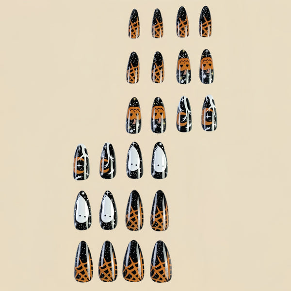 12 Sizes-24 Pcs Press On Nails Y134