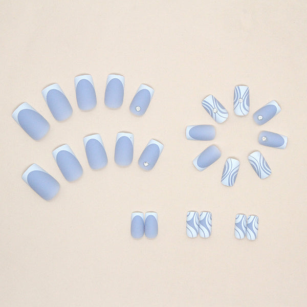 12 Sizes-24 Pcs Press On Nails Z588
