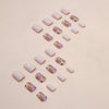 12 Sizes-24 Pcs Press On Nails W1353