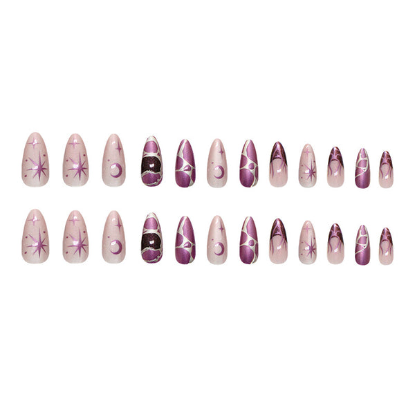 12 Sizes-24 Pcs Press On Nails W1920