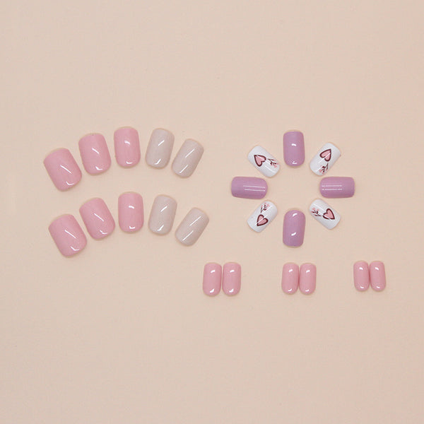 12 Sizes-24 Pcs Press On Nails W1670