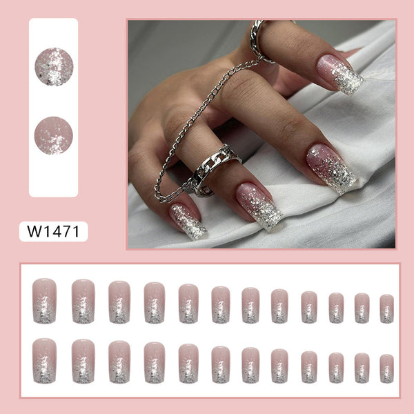 12 Sizes-24 Pcs Press On Nails W1471