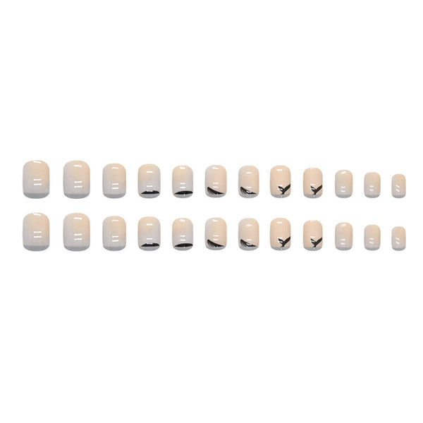 12 Sizes-24 Pcs Press On Nails W1118