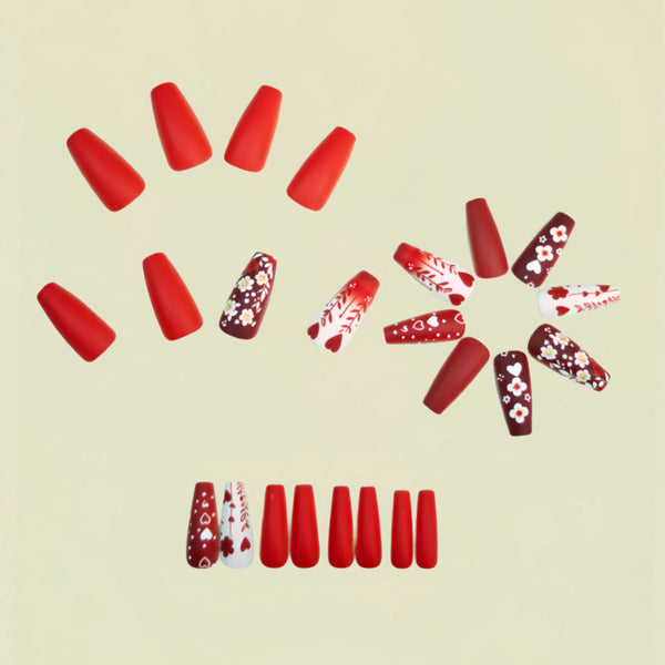 12 Sizes-24 Pcs Press On Nails Y1672