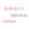 12 Sizes-24 Pcs Press On Nails JP4232