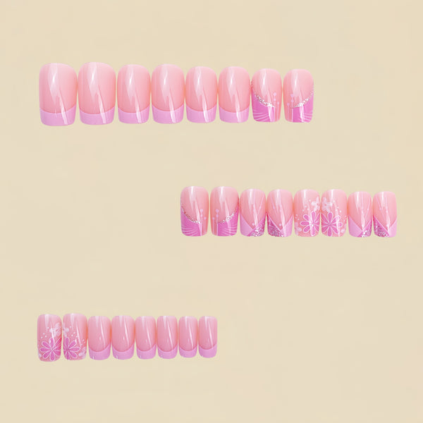 12 Sizes-24 Pcs Press On Nails Y910