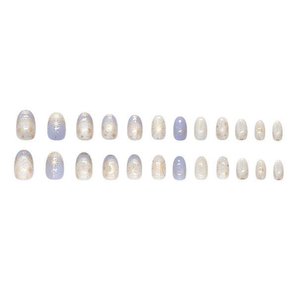 12 Sizes-24 Pcs Press On Nails W1800