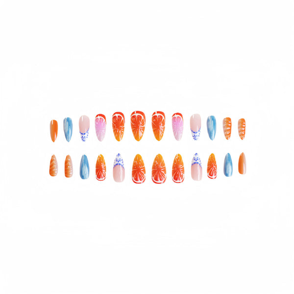 12 Sizes-24 Pcs Press On Nails Y228