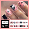 12 Sizes-24 Pcs Press On Nails Y128