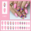 12 Sizes-24 Pcs Press On Nails C483