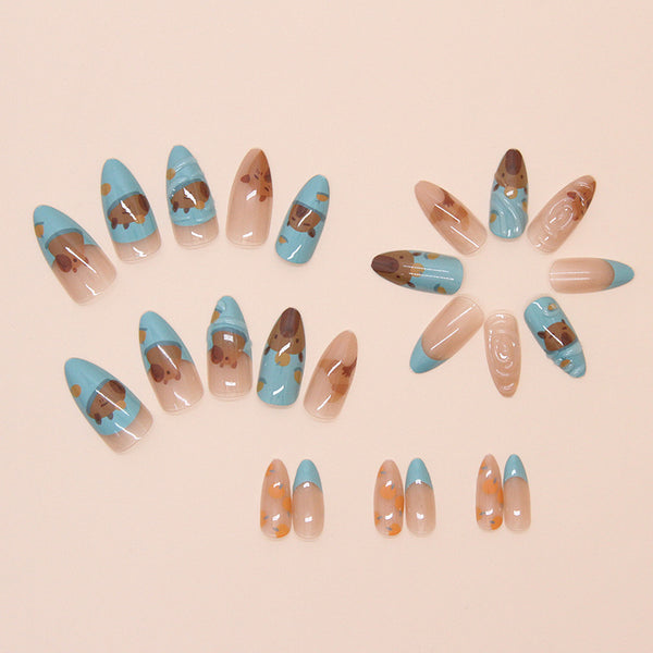 12 Sizes-24 Pcs Press On Nails W1814