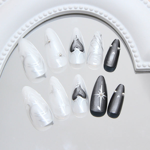 12 Sizes-24 Pcs Press On Nails Z1048
