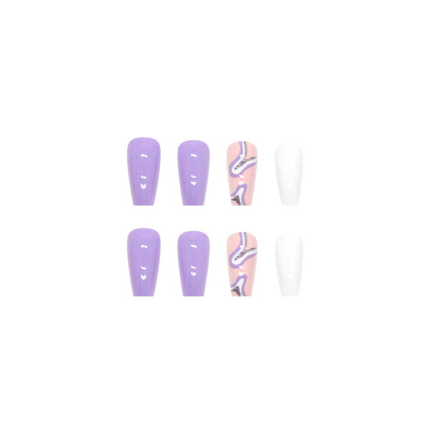 12 Sizes-24 Pcs Press On Nails W156