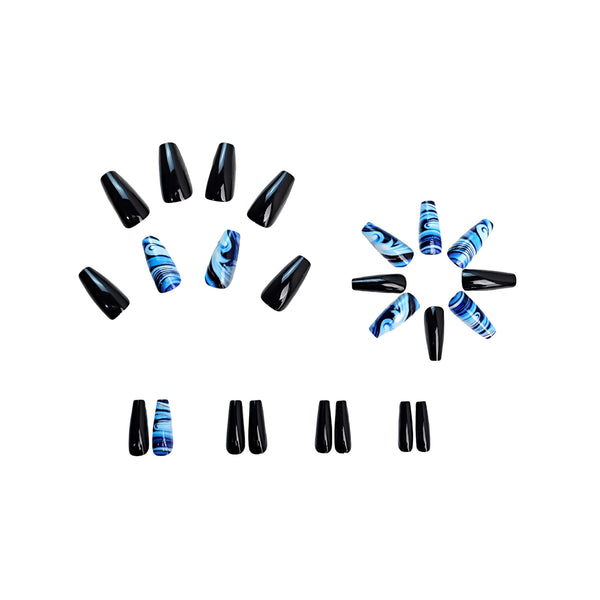 12 Sizes-24 Pcs Press On Nails Y406