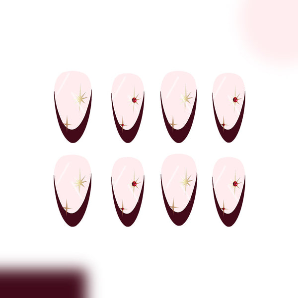 12 Sizes-24 Pcs Press On Nails C946