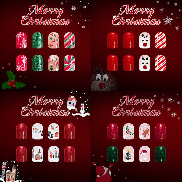 Christmas Press On Nails-4 Sets Mixed Pack (96PCS Total) xmas-2