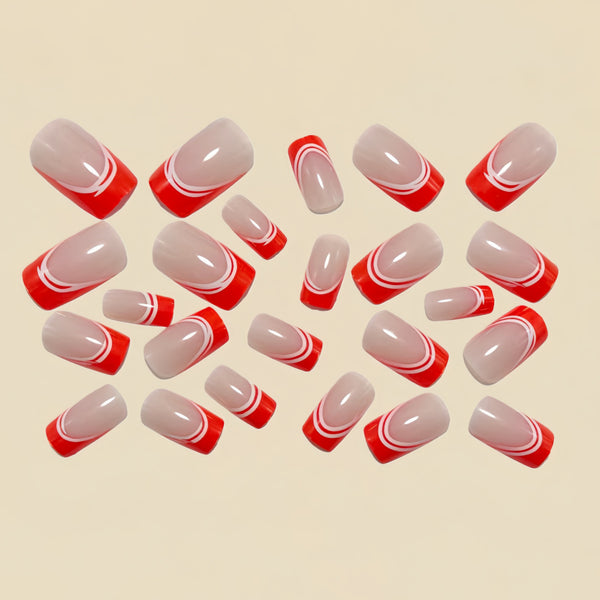12 Sizes-24 Pcs Press On Nails Y1569